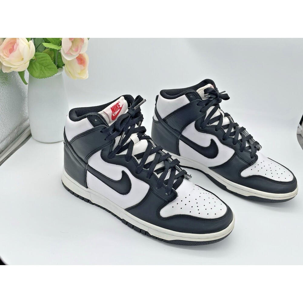 Nike Dunk High Men 9 / Women 10 Sneakers Black White Classic Comfortable Stylish - Picture 3 of 14